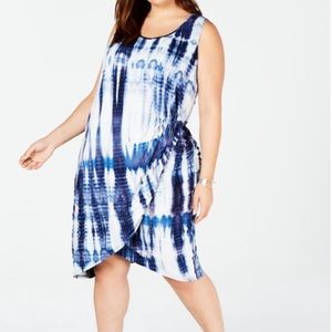 LOVE SQUARED Tie Dye Tulip Dress - 2X